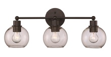  22223 BK - Grand Collection 3-Light Globe Shaded Vanity Wall Light